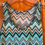 BKE Teal Chevron Tank Top Small Photo 1