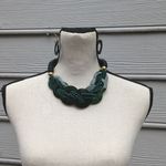3 Piece Green Beaded Statement Necklace and Earring Set Photo 9