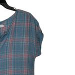 Billy‎ T Shirt Dress Size Small Blue Pink Plaid Pockets Lyocell Womens SS Photo 3