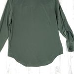 Rock & Republic Silky Dark Green Long Sleeve Button Down Top Women's Size Small Photo 11