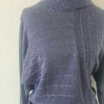 Joseph A . Vintage Wool Blend Turtleneck Cowl Neck Purple Sweater Size M Photo 0