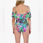 Caribbean Joe  Women's Off The Shoulder One Piece Swimsuit - Cape Coral Multi Photo 6
