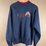 M&C Sportswear Women Large Athletic Sweatshirt Dogs Leave Pawprints Long Sleeve Blue Photo 0