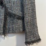Armani Collezioni  Virgin Wool tweed fringe spring button blazer jacket multi Photo 3