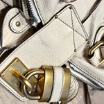 Chloé CHLOE Paddington Ivory Cream Satchel Crossbody Bag w Lock Key Removable Strap Photo 5