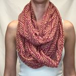 Unbranded Women's Lightweight Geometric Infinity Neck Scarf Magenta Pink Brown Photo 0