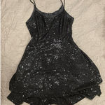 Steppin Out Black Sparkly 9 Y2K Style Spaghetti Strap Cocktail Dress Size undefined Photo 0