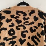 Kittenish  Tan & Black Cardigan Leopard Print Knit Cardigan Size M/L Photo 8