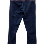 Lululemon Tight Pant Navy Blue with Pink Trims 2 Front Zip Pockets Size 6 Photo 1