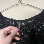 Haute Rogue Black Floral Lace Long Sleeve Photo 7