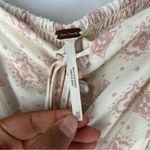 Free People  Cream & Pink Geometric Patterned‎ Chiffon Balloon Sleeves Mini Dress Photo 6