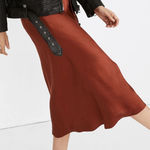 Madewell  Drawstring Midi Slip Skirt Photo 0