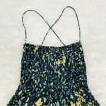 ASTR the Label Stasia Black Floral Smocked Maxi Dress Strappy Open Back Medium Photo 4