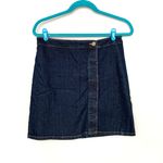 Loft Dark Button Up Denim Jean Skirt Photo 0