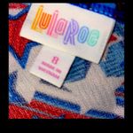 LuLaRoe T Shirt Top Striped Stars Sz 8  Stretch Top Photo 3