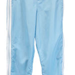 ASOS Womens 6 Track Pants Jogger Light Baby Blue White Stripe Ankle Zip Active Photo 0