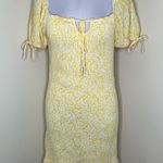 Lost + Wander Sweet Summer Daze Dress LARGE Floral Smocked Ruffle Peasant Mini Photo 3