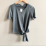 William Rast  Striped Tie-Front T-Shirt NWT Small Photo 2