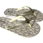 Michael Kors Michael by Women’s Gold Glitter flip flops thongs sandals size 5 Photo 0