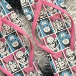 Marvel  Superhero Flip Flops with Pink Straps, Sz 9/10 Photo 1