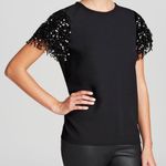 Kate Spade  Black Sequin Top Blouse Size 2 Photo 0