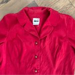 Leslie Fay Vintage Button Front Red Blazer Jacket Petite Size 14P Photo 3