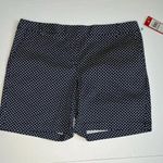 IZOD Athletic Cotton Spandex Sporty Golf Print Pattern Shorts Navy+ Wht Photo 0