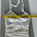 Vintage Y2K Trixxi White Chiffon Rhinestone Halter Tie Asymmetrical Dress Medium Photo 8