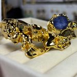 Alexis Bittar NWOT  Gold Bracelet with Blue Accent Photo 2
