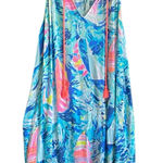 Lilly Pulitzer Roxi Sparkling Blue Hey Bay Bay Sailboat Tassel Dress. Size Med Photo 0