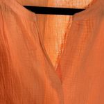 Soft Surroundings 100% Cotton Araza Gauze Shirt Nectarine Size Large Photo 6