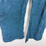 Free People  Beach Get Away Fauxchet Flare Pants Teal Blue Size XL EUC Photo 4