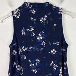 Stitch Fix NWT 41 Hawthorne Sleeveless V-Neck Floral Top Navy Small Petite PS Photo 7