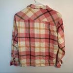 Urban Outfitters Dustin Flannel Button Down Shirt Light Pink Plaid Photo 8