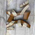 Lucky Brand Hadilla Women’s Tan Leather Platform Sandal With Studs Size 10M Photo 3