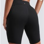CRZ Yoga  Biker Shorts 8 Inches - High Waisted Side Pockets, Black, Size XS, NWT Photo 2