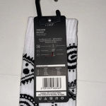 NWT Paisley White Black Crew socks Photo 3