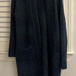 NYDJ  open front cardigan size Medium long cool colors pockets Photo 0