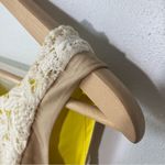 Greylin Anthropologie Valencia Lace Fit and Flare Yellow and White Cotton Dress Photo 5