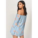 Tobi Blue Floral Boho Dress Photo 2