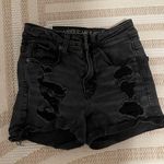 American Eagle  Black Jean Shorts Outfitters Photo 0