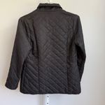 Lilly Pulitzer Black Quilted Jacket Button Front sz M Outdoors Grandmacore Photo 4