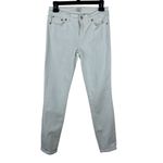 J Crew Super Skinny Jeans Womens Sz 26/28 White Stretch Denim Straight Mid Rise Photo 1