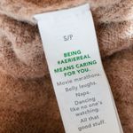 Aerie  Buttercream Ribbed Crew Sweater‎ Tan Textured Knit Pullover Women's Small Photo 6