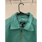 Black Rivet  Women's Mint Green Faux Leather Zip Up Jacket Coat Size L Photo 1