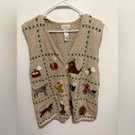 Studio Works  vintage Christmas dog and cat vest large Photo 1