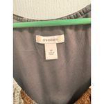 Dressbarn Brown Gray Long Sleeves Tie Front Oval Pattern Casual Dress 10 Retro Photo 3