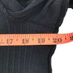 Free People  Annie Rib Knit Collared Top Women S Navy Boho Stylish Travel Resort Photo 14