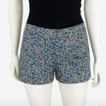 J Crew Shorts Womens 6 Blue White Ditzy Floral Flower Chino Printed Oxbow Preppy Photo 0