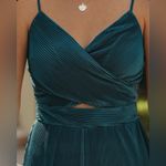 VICI - Easy Loving Cutout Plisse Jumpsuit- teal- Med Photo 3